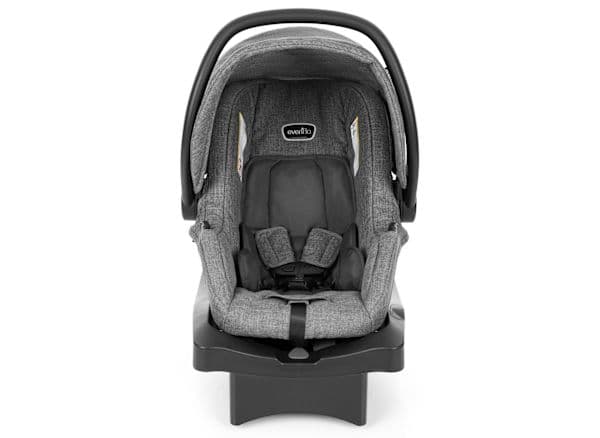 Evenflo Omni Plus modular travel system with LiteMax Sport infant seat in grey and black