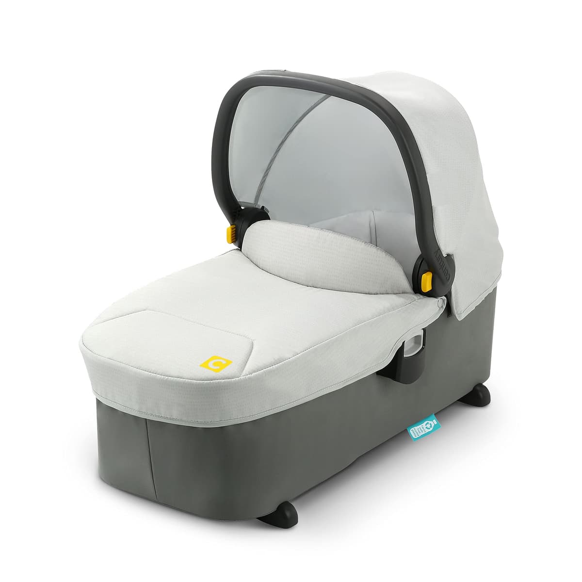 Graco Modes Nest2Grow stroller in gray with Slide2Me seat at mid height position
