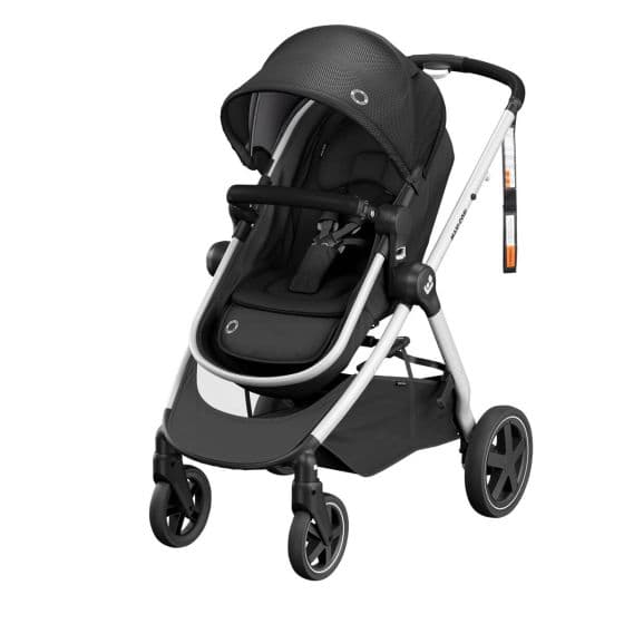 Maxi-Cosi Zelia 2 Luxe 5-in-1 modular travel system with Mico Luxe infant seat in beige