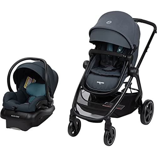 Maxi-Cosi Zelia 2 Luxe 5-in-1 modular travel system with Mico Luxe infant seat in beige